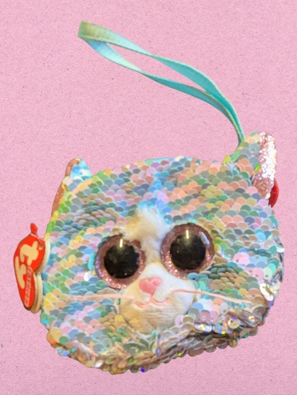 Ty Fashion Flippables Whimsy the Cat Wristlet Coin Purse